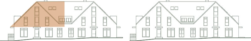 Frontansicht Wohnung 1